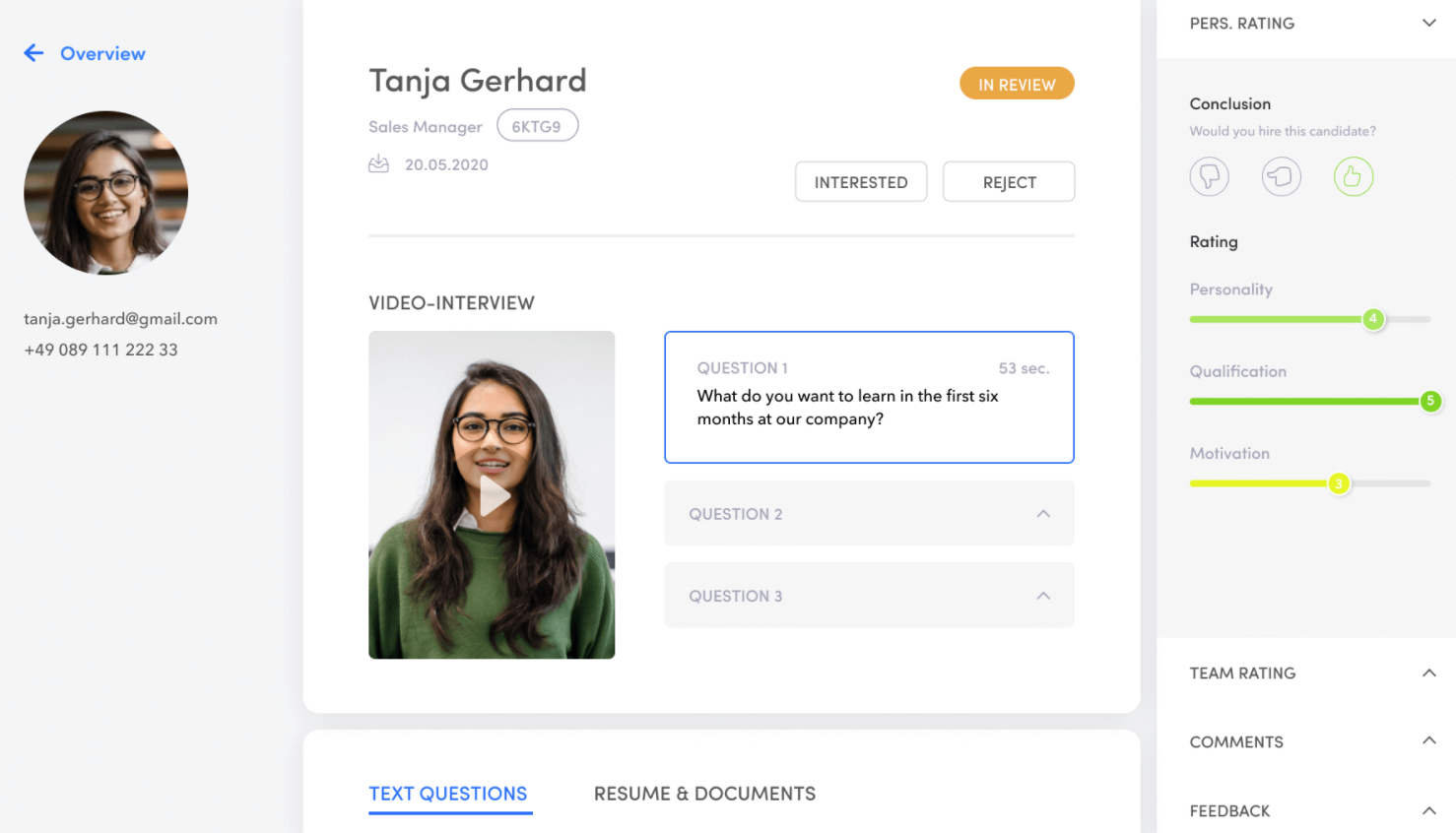 TalentCube interviewing tool